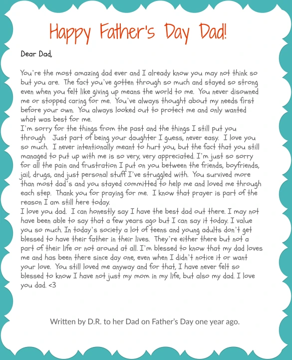 Father's Day Letter From a Hurting Teen - Anchor Of Promise